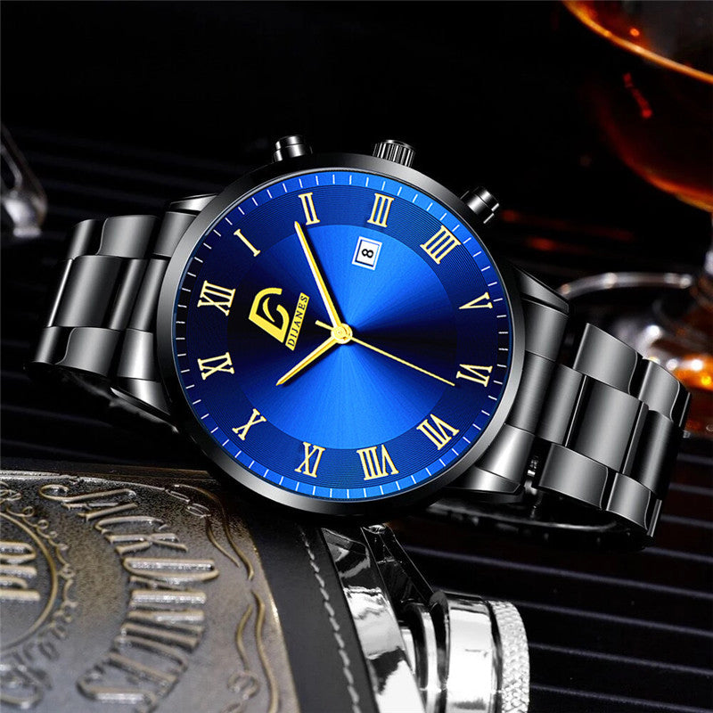 Men's Mesh Band Calendar Quartz Watch