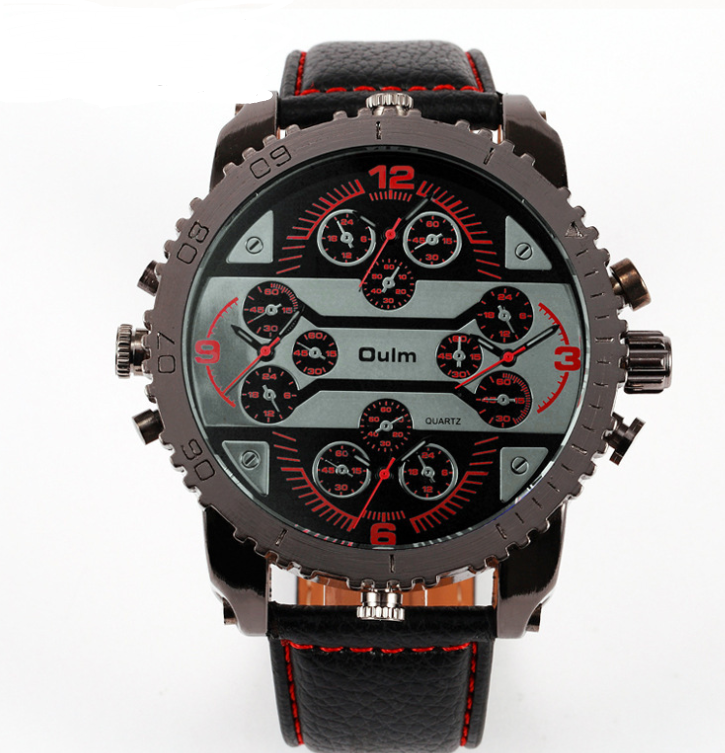 OULM Men's Quartz Watch with Leather Band (Wholesale)