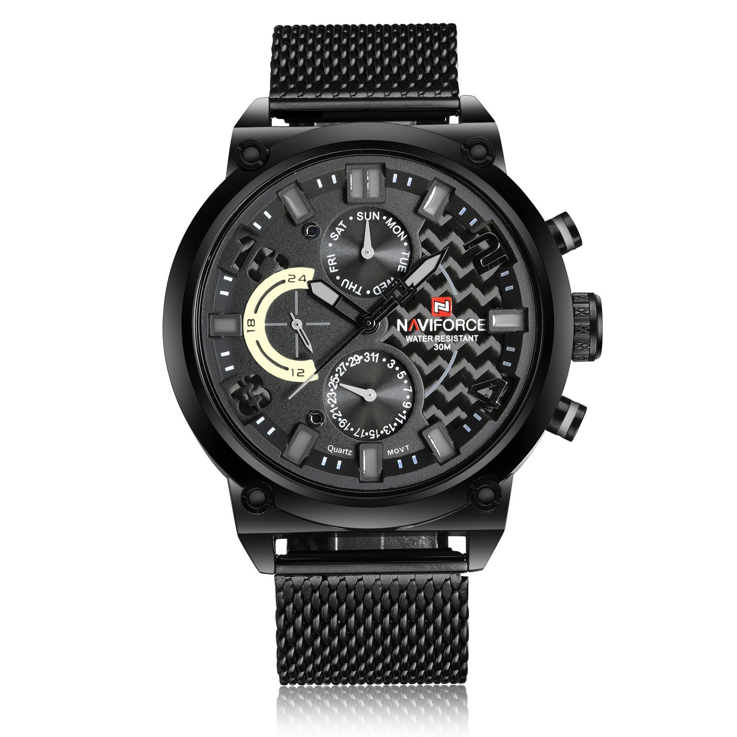 NAVIFORCE 9068 Men's Steel Quartz Sports Watch