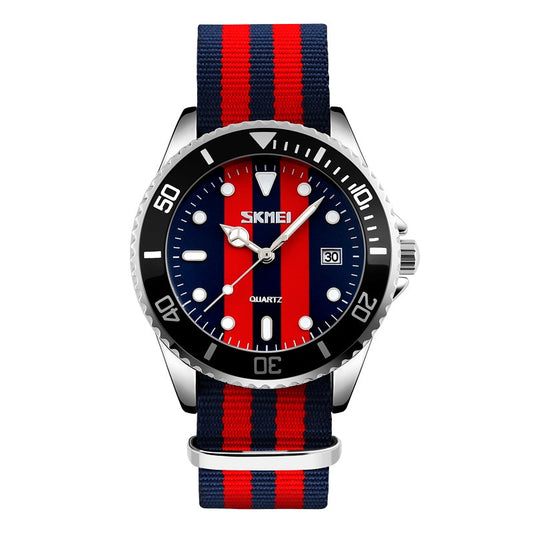 Men's Waterproof Quartz Watch with Stylish Fabric Band