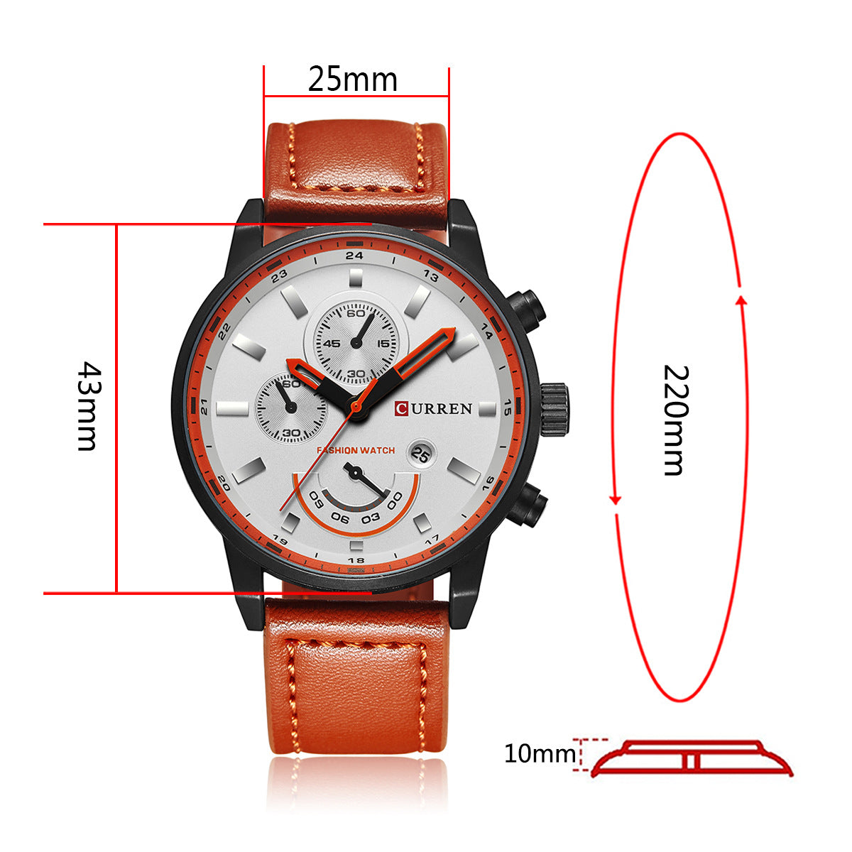 CURREN 8217 Casual Men's Leather Quartz Watch