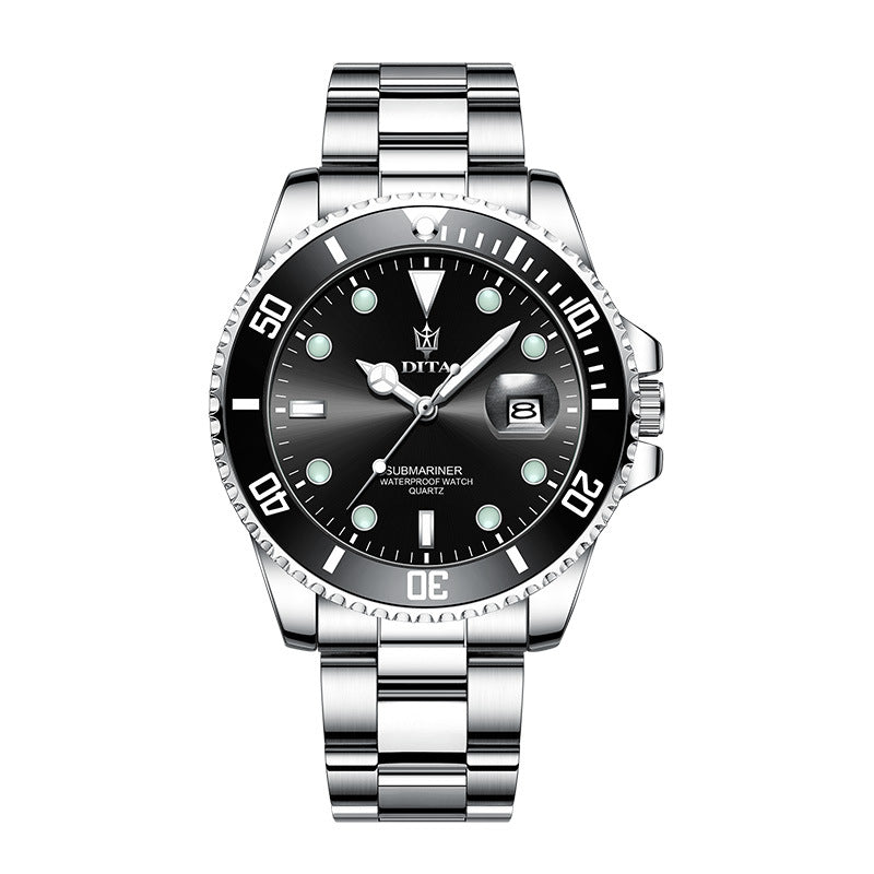Classic Swiss Men's Quartz Watch - Stylish and Waterproof