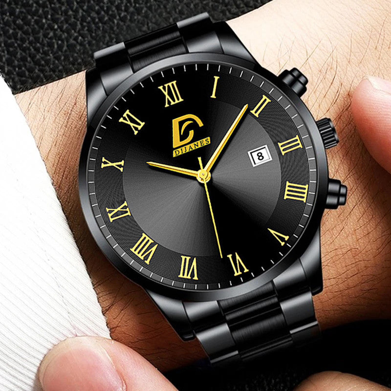 Men's Mesh Band Calendar Quartz Watch