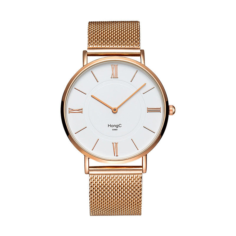 Men's Quartz Watch with Mesh Bracelet