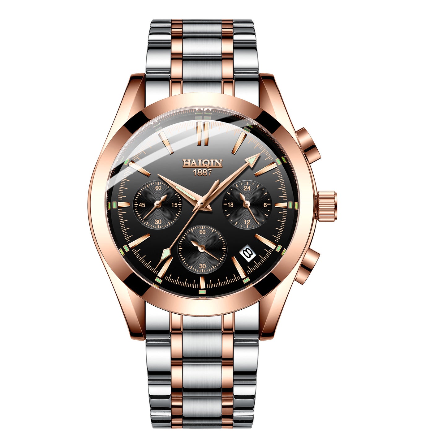 Haqin Men's Multifunctional Waterproof Quartz Watch