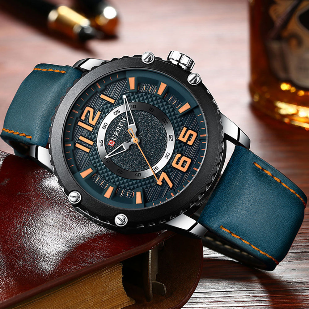 Stylish Men's Quartz Watch with Calendar (Model 8341)