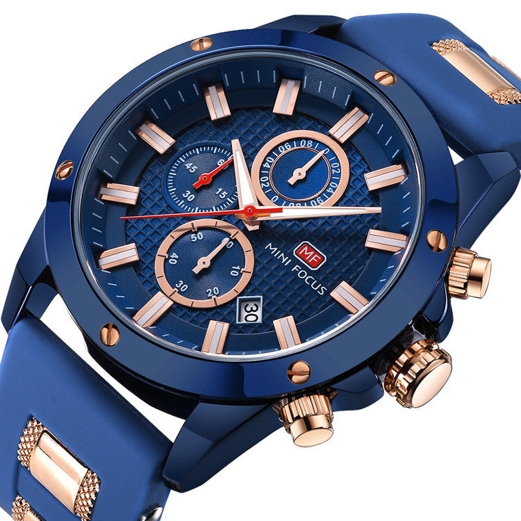 Men's Waterproof Quartz Sports Watch by MINIFOCUS