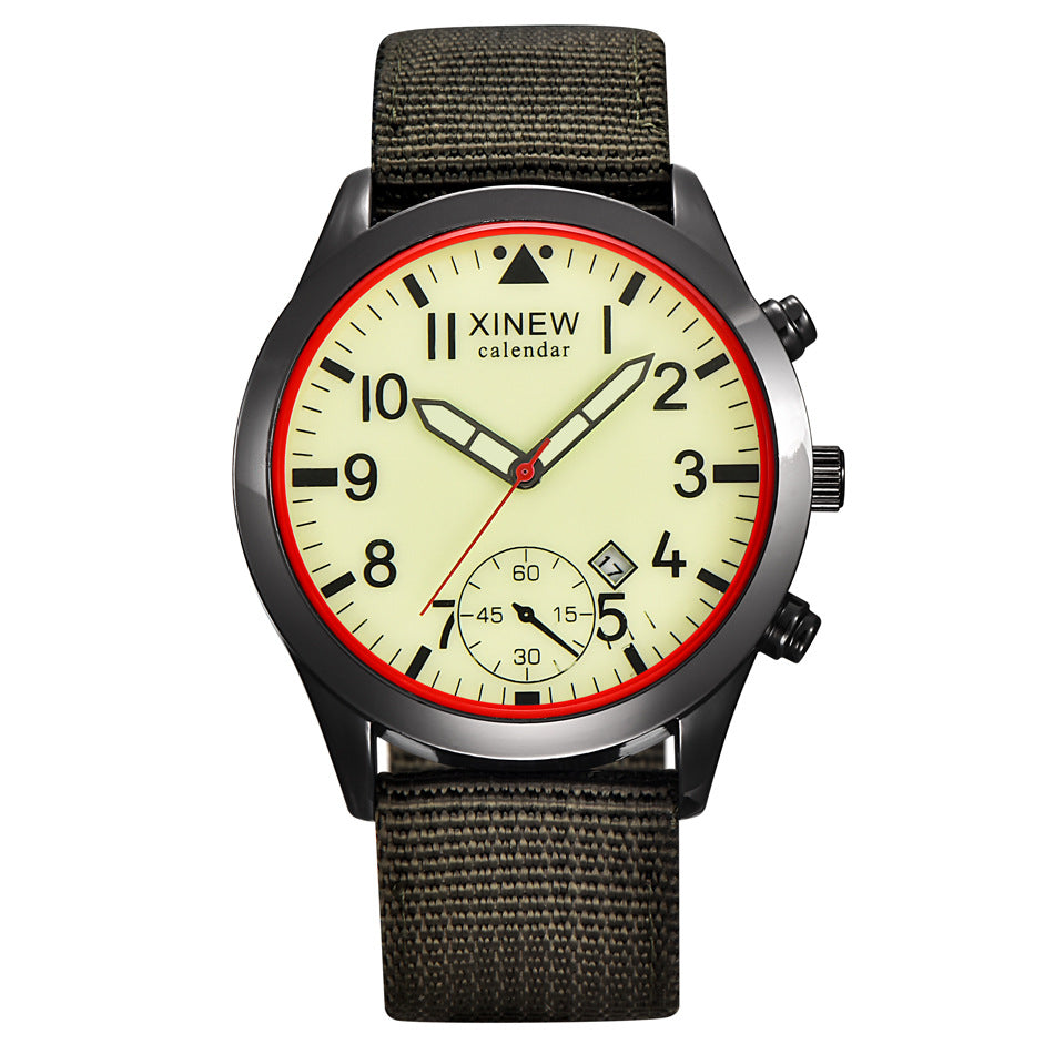 XINEW Men's Casual Nylon Strap Quartz Watch