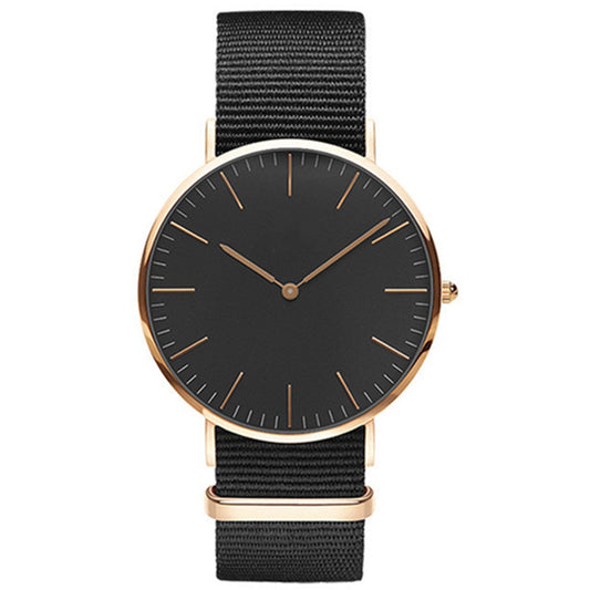 Men's Stylish Minimalist Quartz Watch with Canvas Band