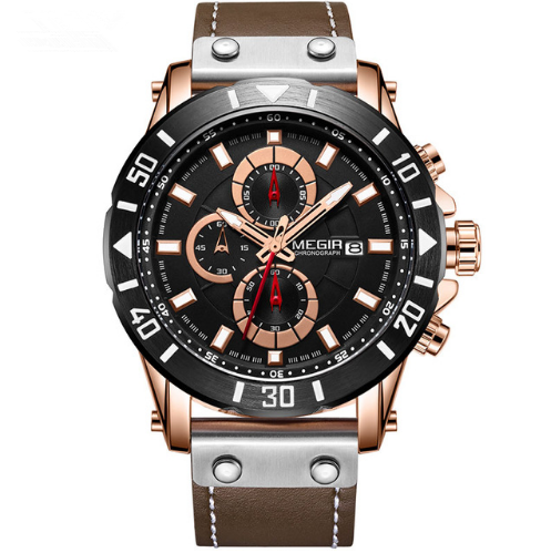 MEGIR Men's Fashion Sports Chronograph Quartz Watch