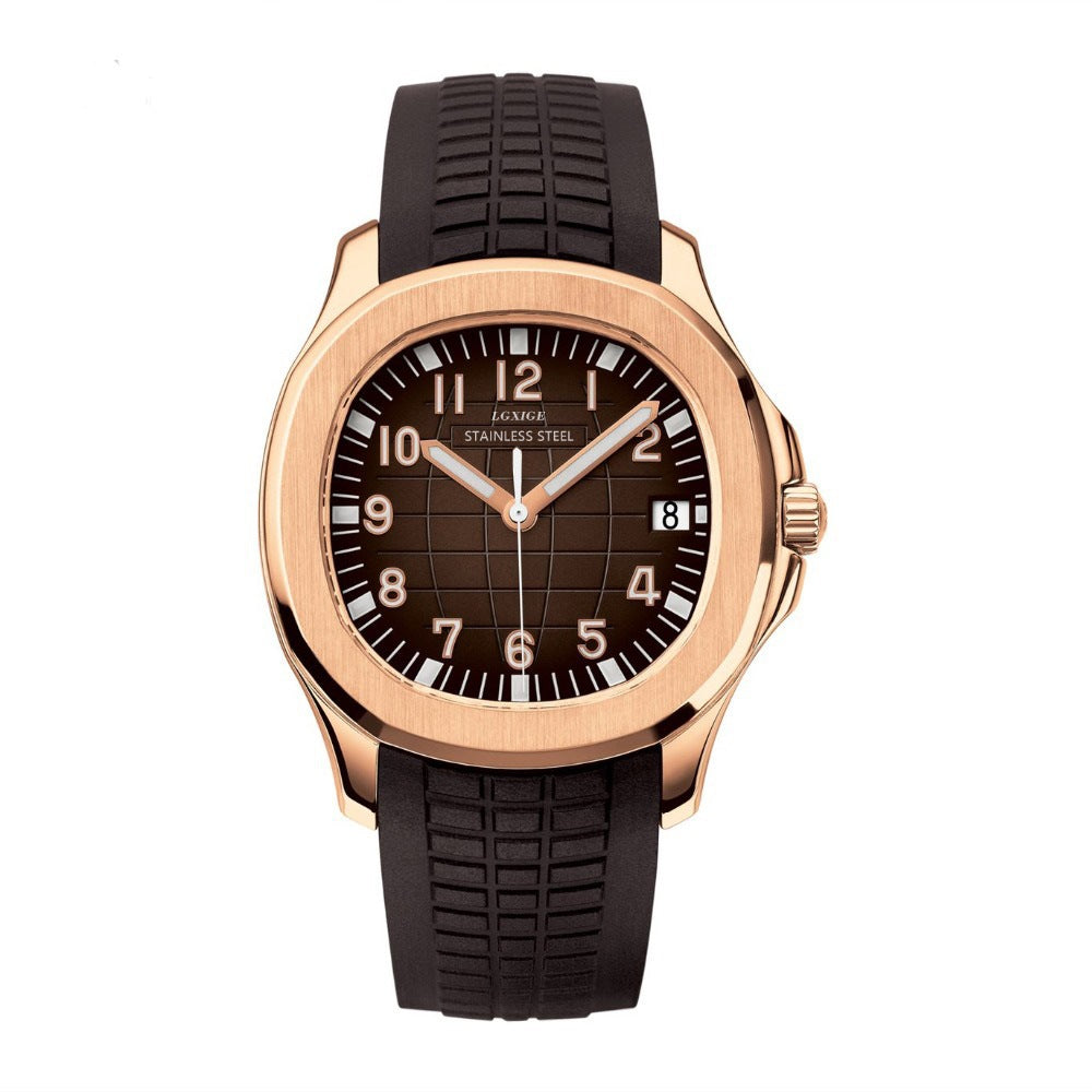 Men's Luminous Waterproof Rubber Sports Quartz Watch