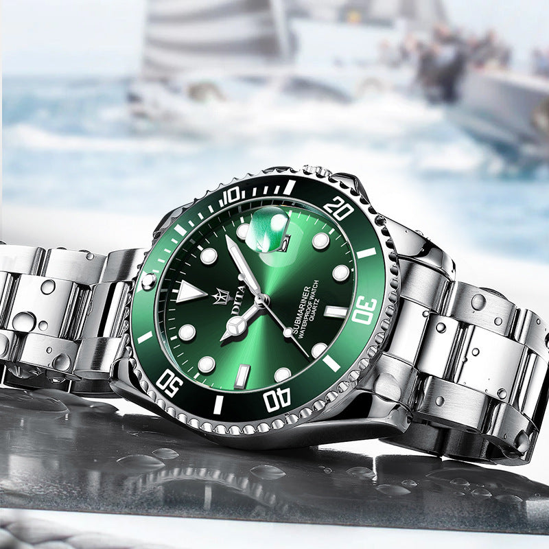 Classic Swiss Men's Quartz Watch - Stylish and Waterproof