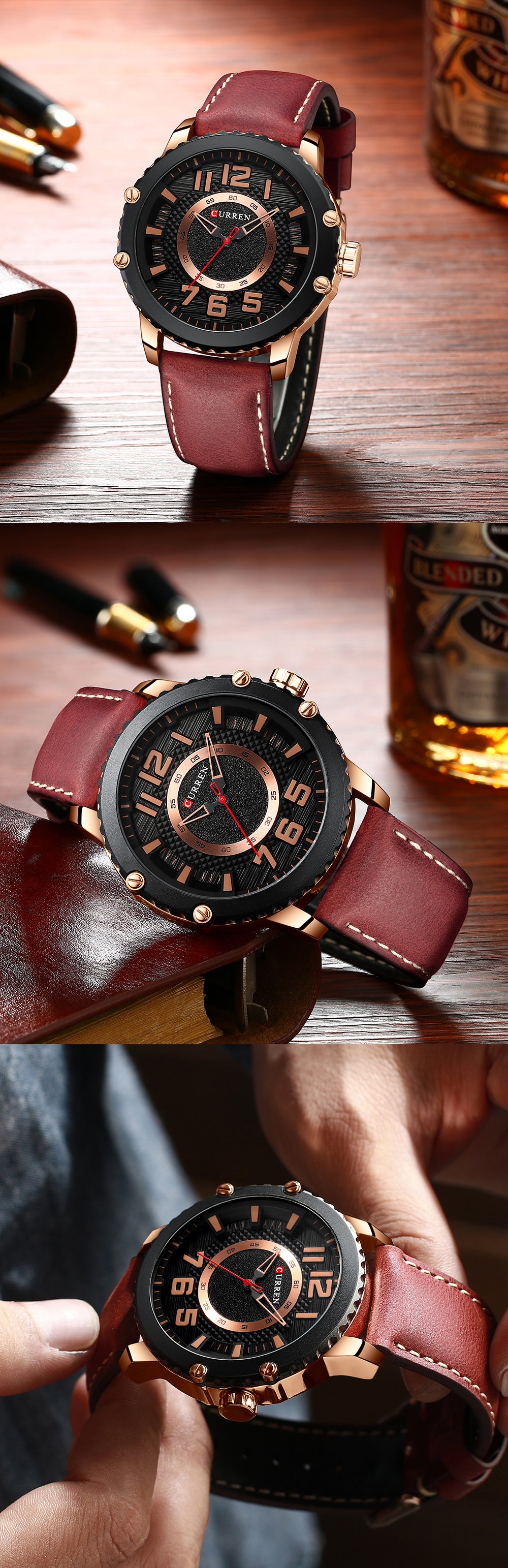 Stylish Men's Quartz Watch with Calendar (Model 8341)