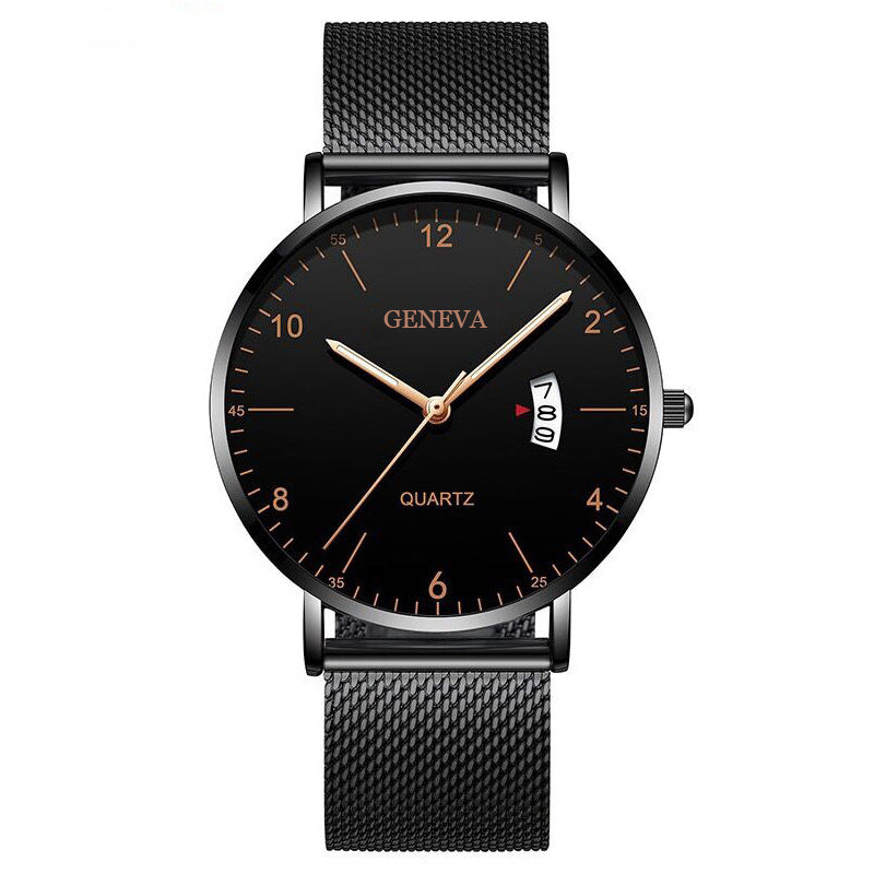 Men's Business Minimalist Quartz Calendar Watch