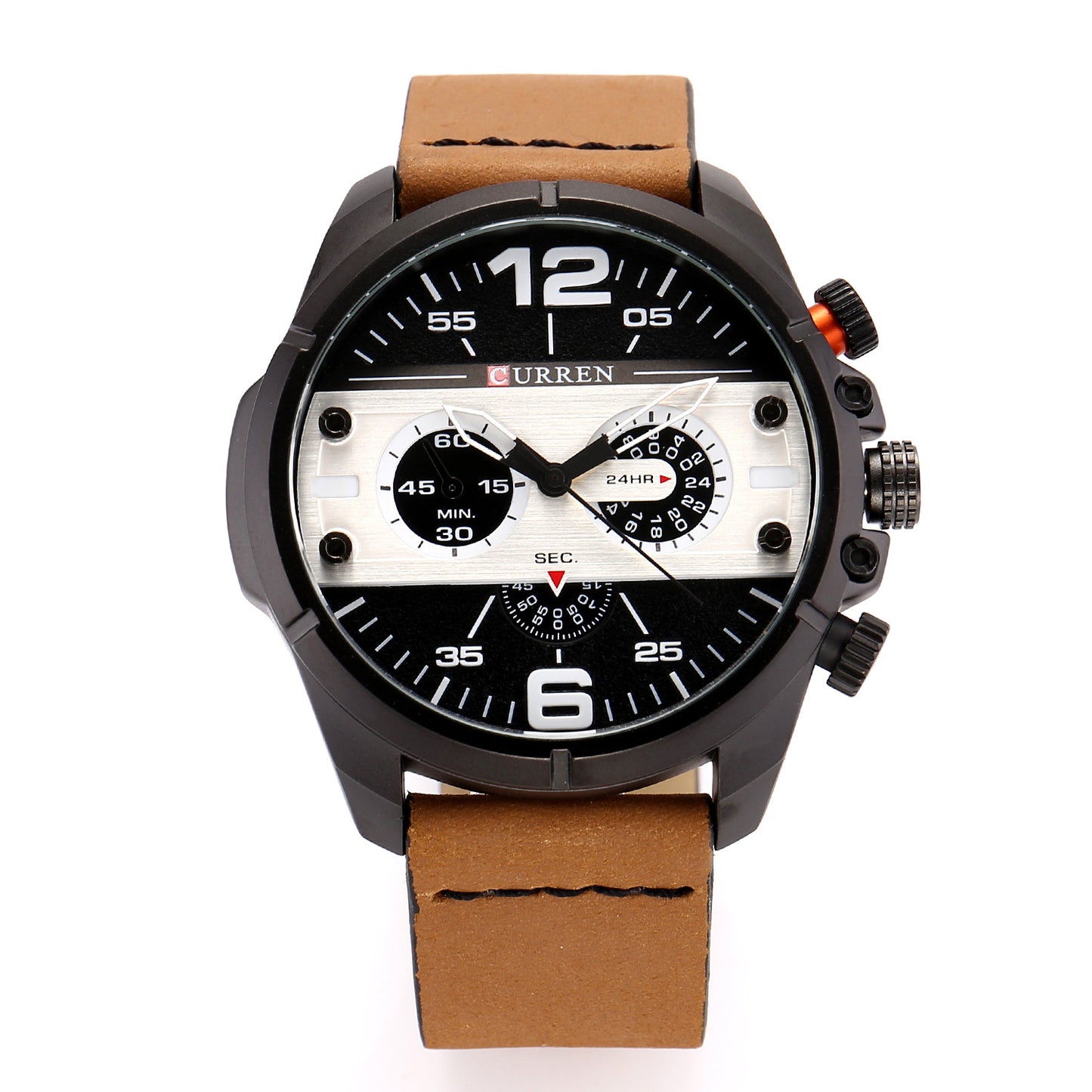 Men's Quartz Watch with Leather Strap - Astronaut Style
