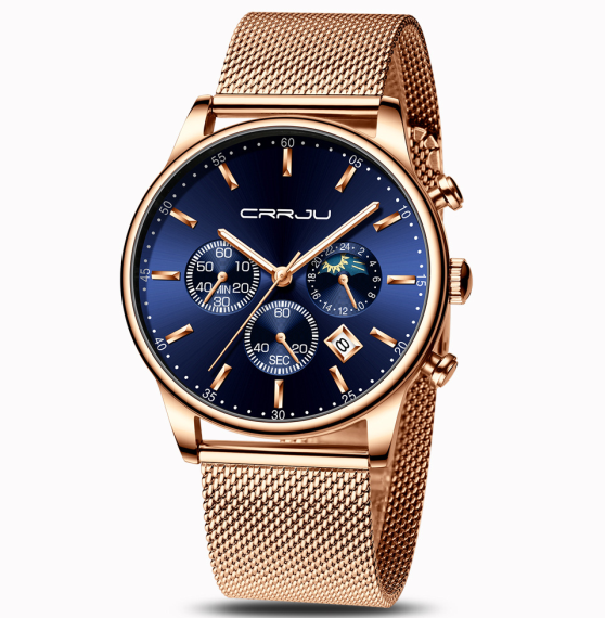 CRRJU 2266 Men's Quartz Watch - Fashionable Casual Style