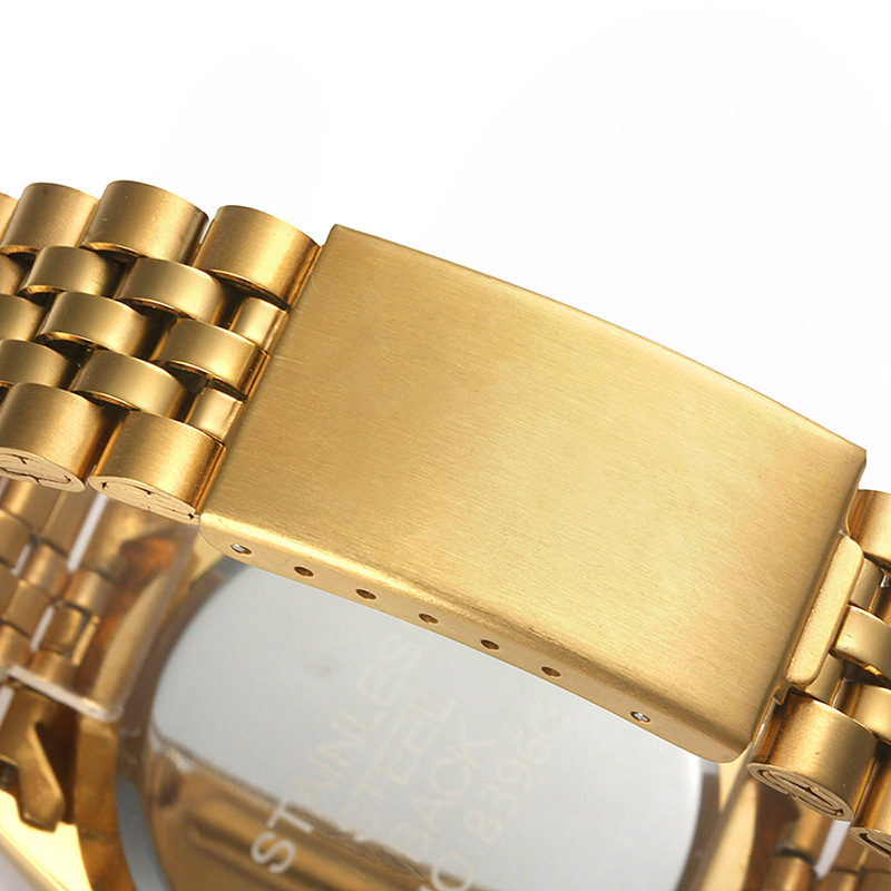Men's Quartz Steel Belt Watch with Calendar