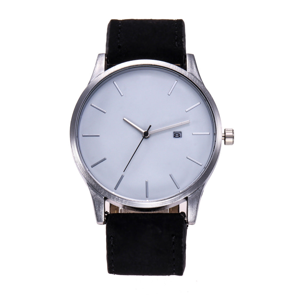 Men's Quartz Watch with Matte Strap, Fashionable & Waterproof