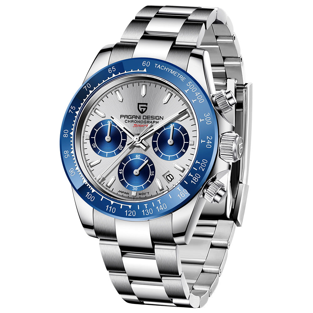 PAGANI Men's Multifunction Waterproof Quartz Watch 1644