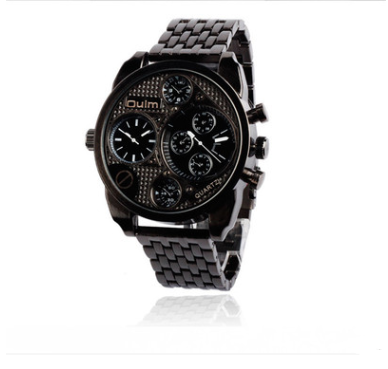 OULM Men's Quartz Military Watch with Stainless Steel