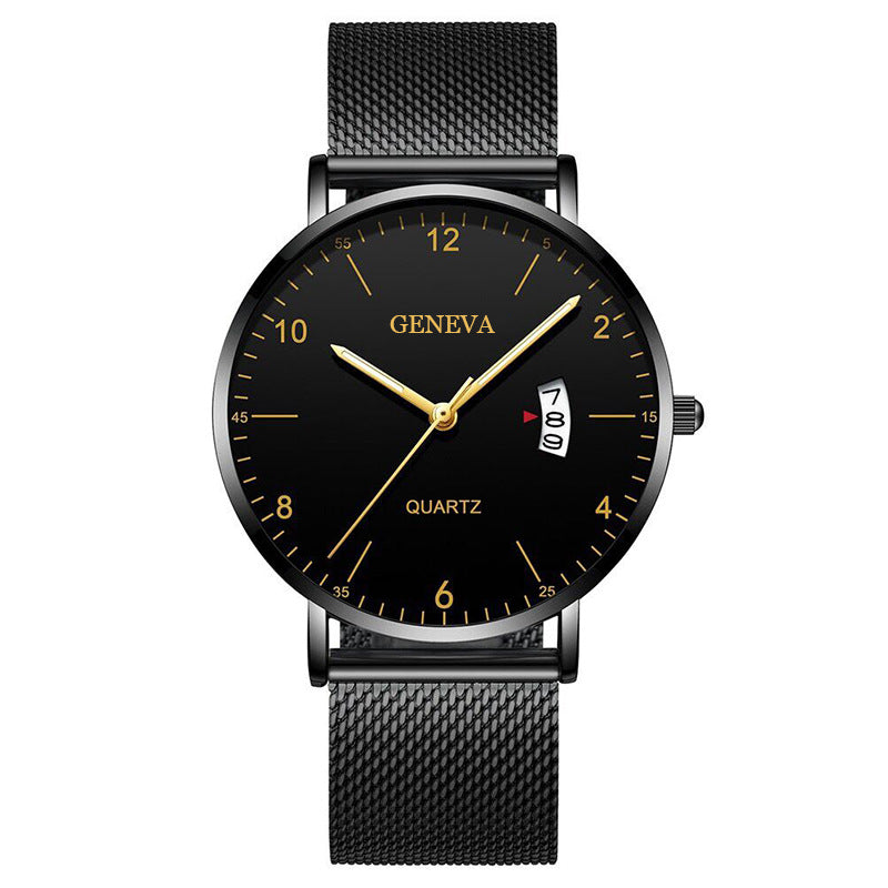 Men's Business Minimalist Quartz Calendar Watch
