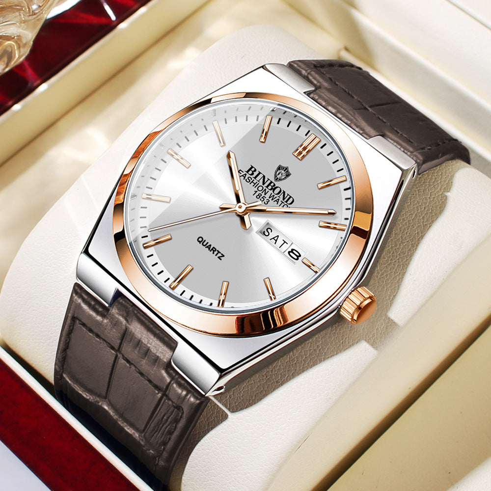 Men's Slim Quartz Business Watch