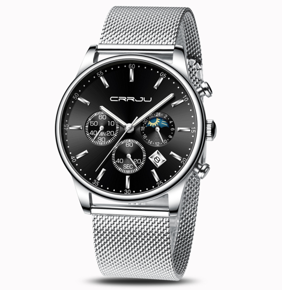 CRRJU 2266 Men's Quartz Watch - Fashionable Casual Style