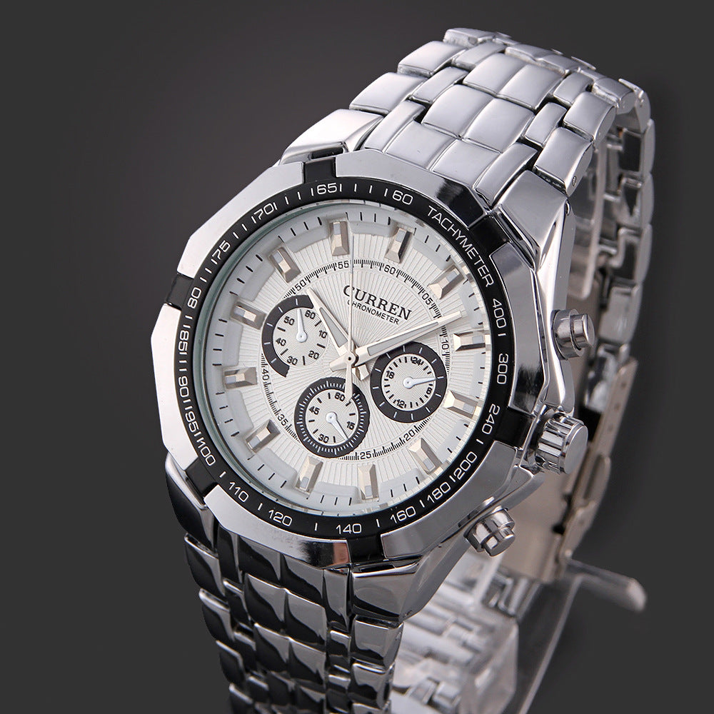 CURREN 8084 Men's Business Quartz Steel Watch