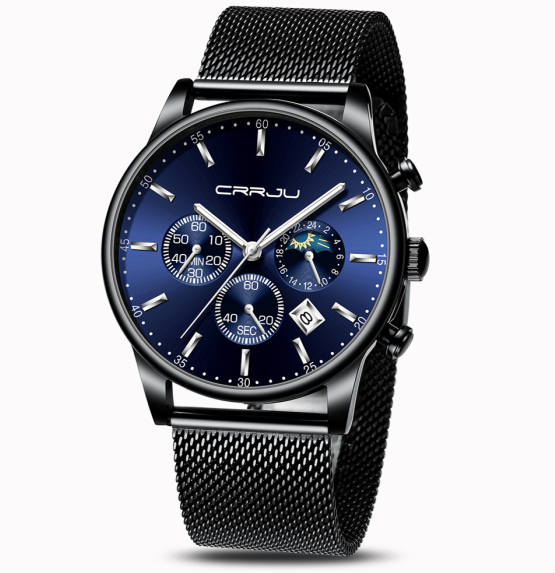 CRRJU 2266 Men's Quartz Watch - Fashionable Casual Style