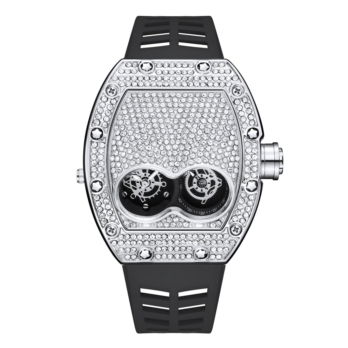 Fashion Diamond Men's Quartz Watch with Unique Style