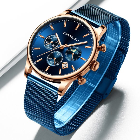 CRRJU 2266 Men's Quartz Watch - Fashionable Casual Style