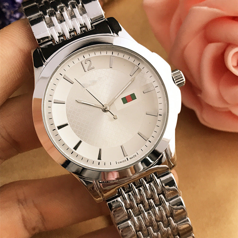Trendy Men's Quartz Watch with Studded Markers