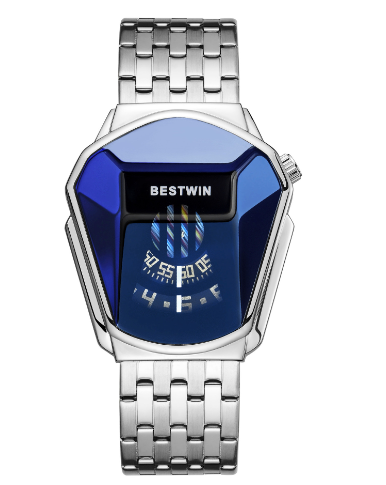 Luxury Waterproof Men's Quartz Watch with Geometric Design