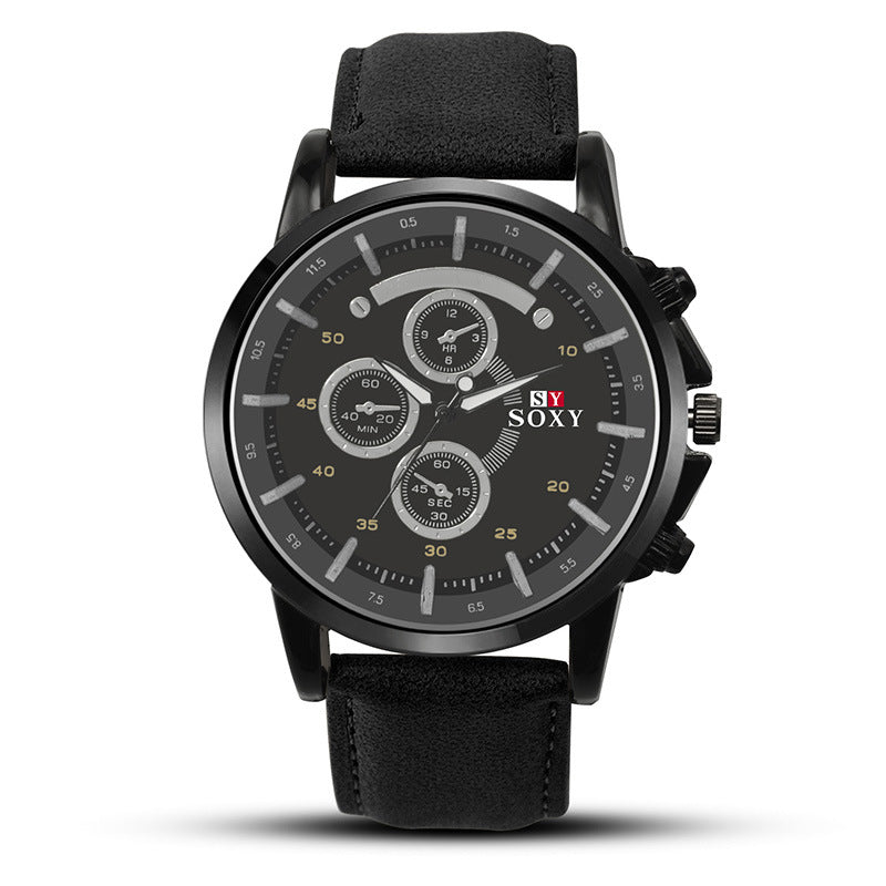 Men's Quartz Watch with Leather Strap - SOXY Brand