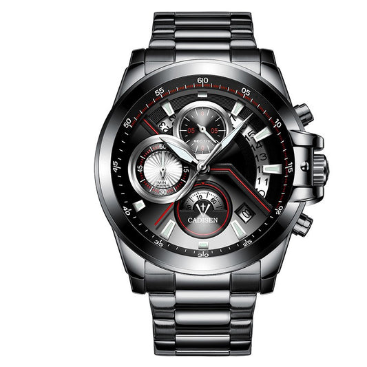 Cardisen Men's Multi-Function Quartz Watch with Three Eyes