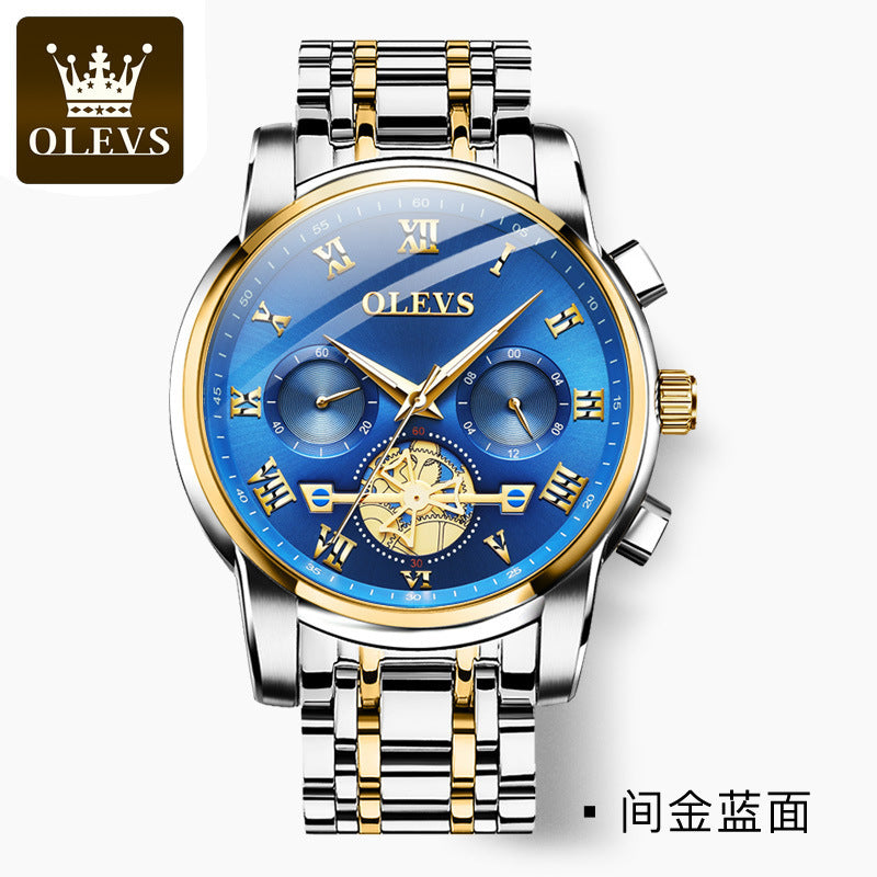 Oli's Brand Men's Quartz Watch with Luminous Waterproof Feature