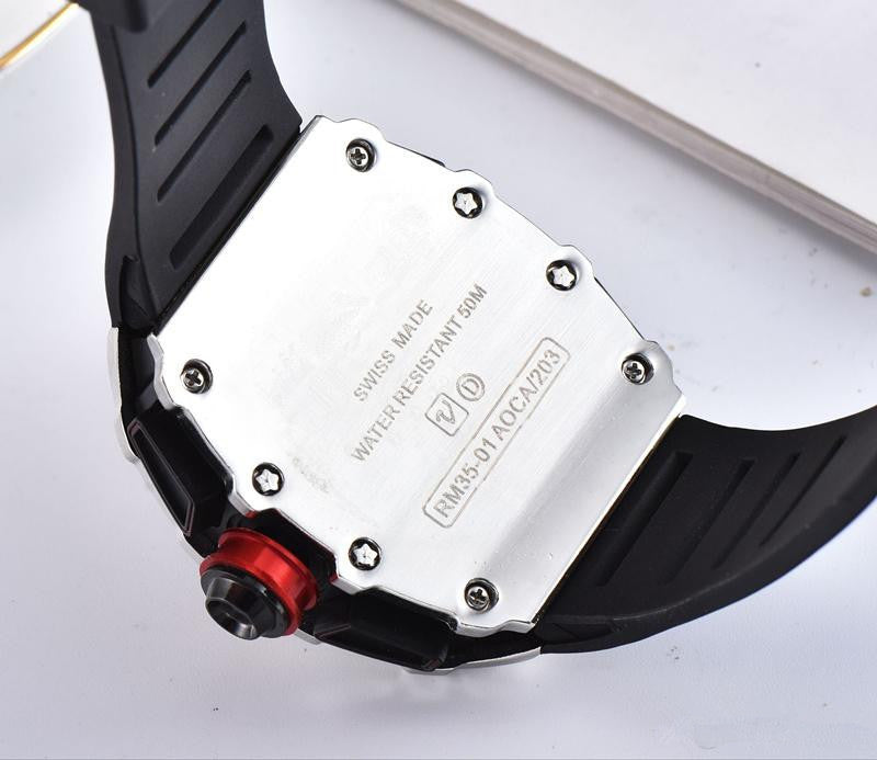 Quartz Men's Watch with Silicone Band (European Style)