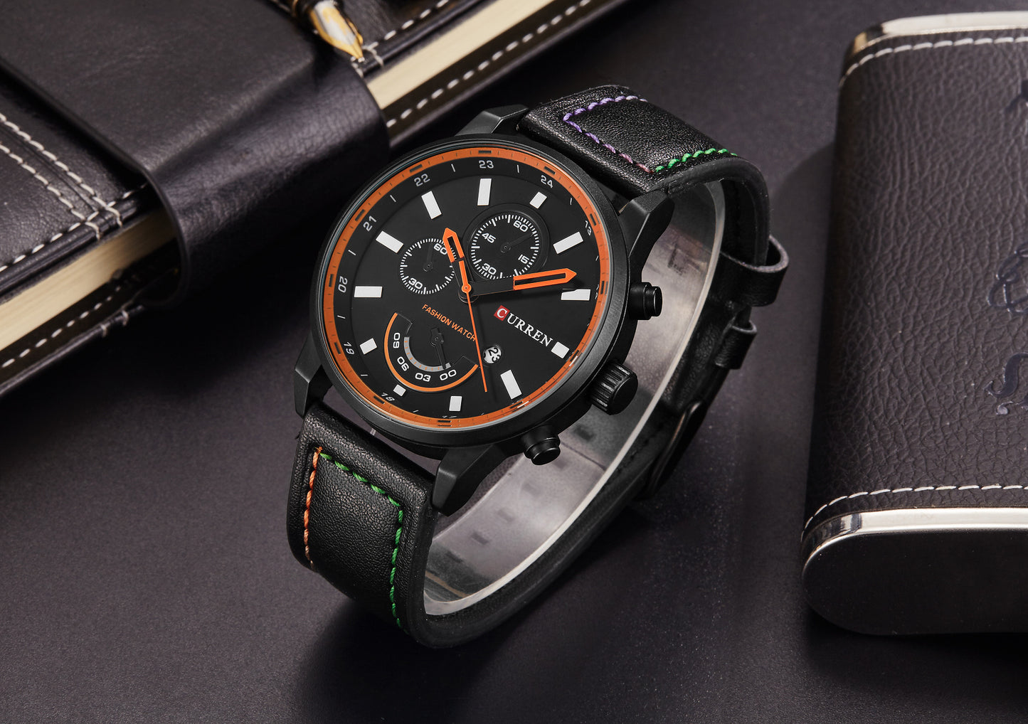 CURREN 8217 Casual Men's Leather Quartz Watch