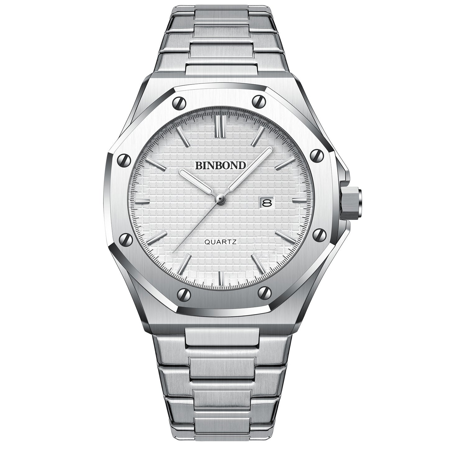 BINBOND Men's Multifunctional Quartz Steel Watch