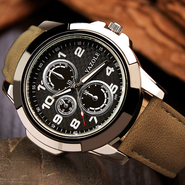Men's Sports Quartz Watch with Creative Design