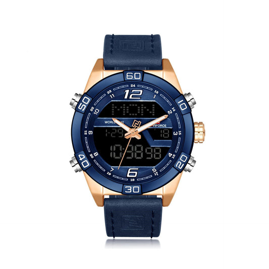 Men's Waterproof LED Quartz Electronic Watch with Belt