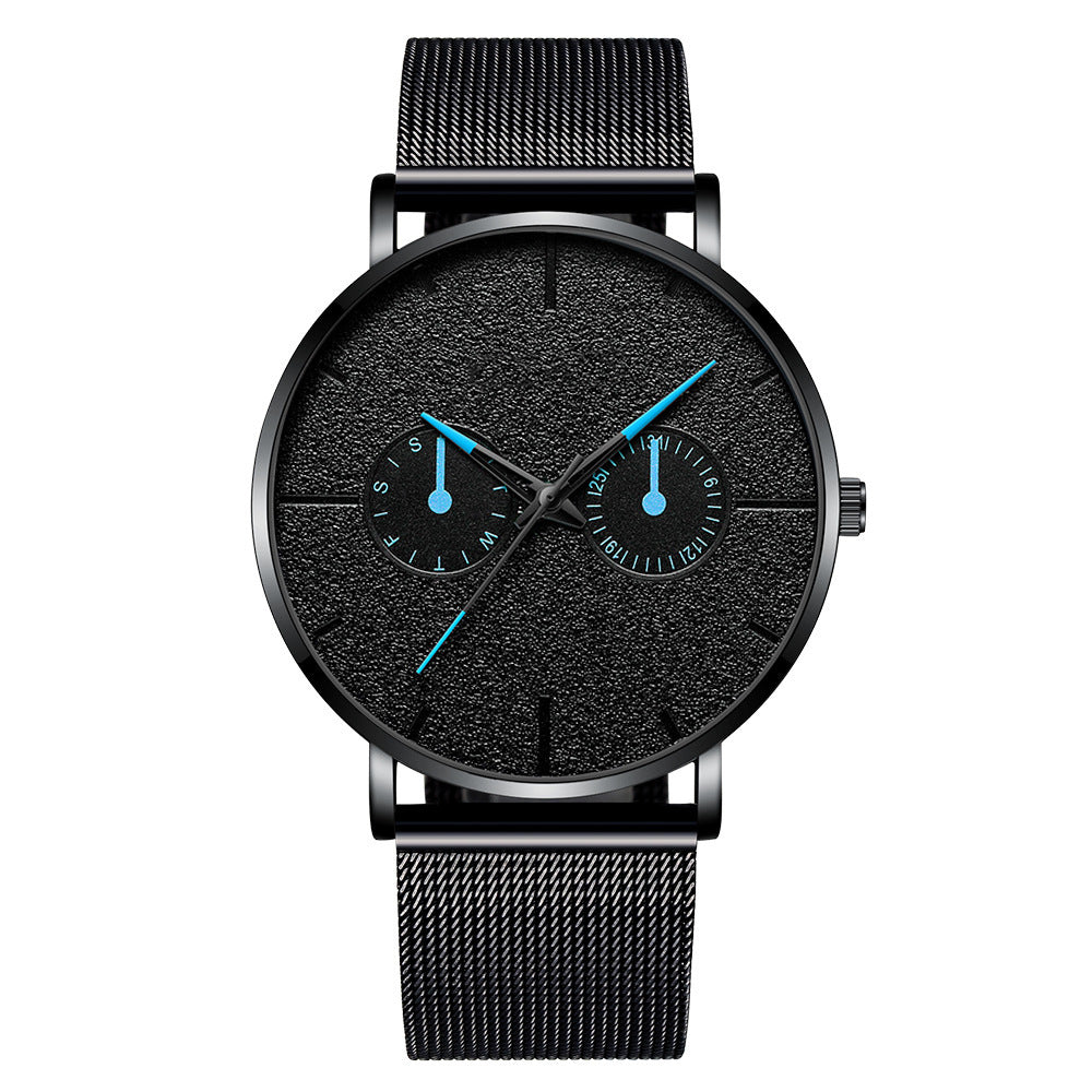 Men's Stylish Quartz Watch with Mesh Band