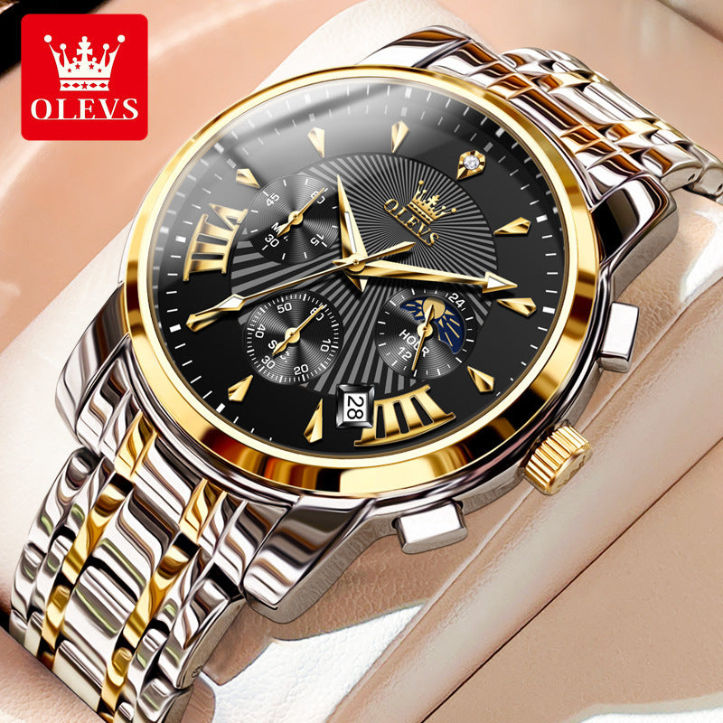 Olysee Men's Multifunctional Fashion Quartz Watch