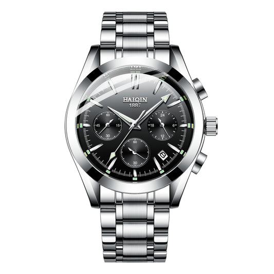 Haqin Men's Multifunctional Waterproof Quartz Watch