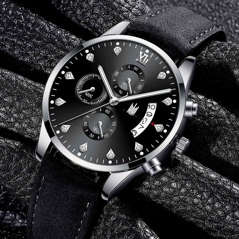 Men's Quartz Watch with Rhinestone Inlay (Wholesale)