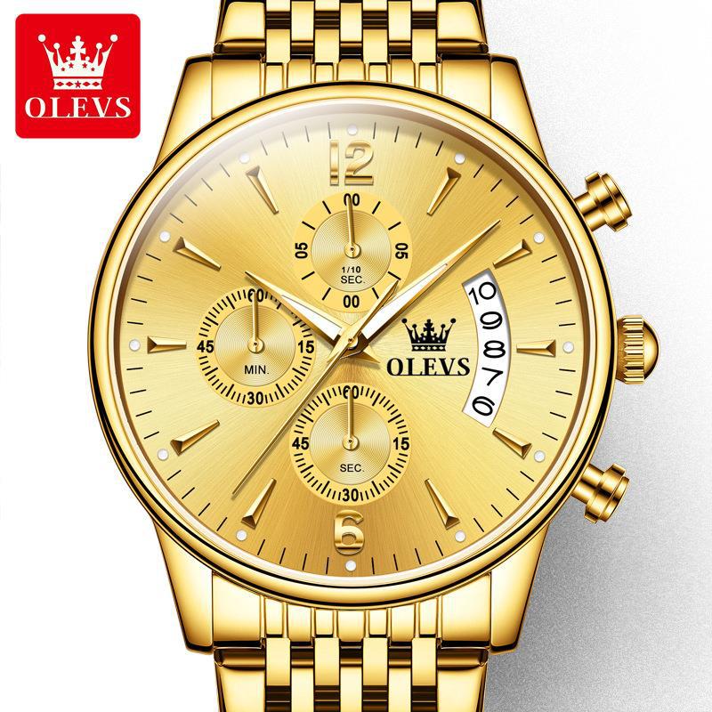 OLEVS Men's Multifunctional Quartz Sport Watch