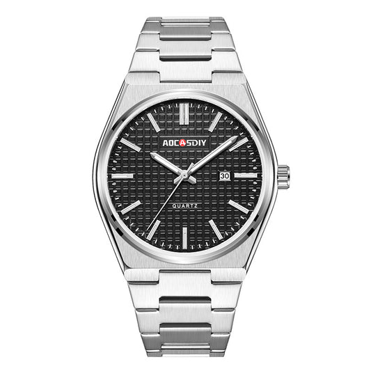 AOCASDIY Men's Fashion Quartz Watch with Steel Band