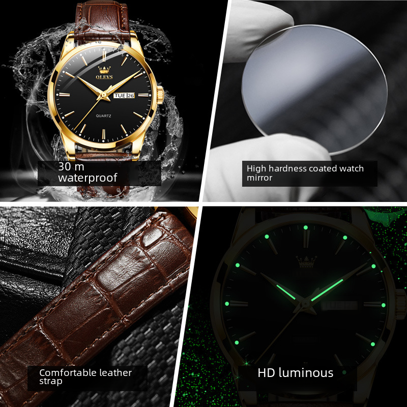 Oli Shi Men's Quartz Watch - Waterproof Business Style