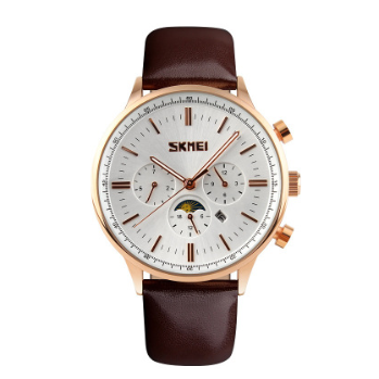 Waterproof Quartz Watch, Luxury Men's Three-Eye Watch