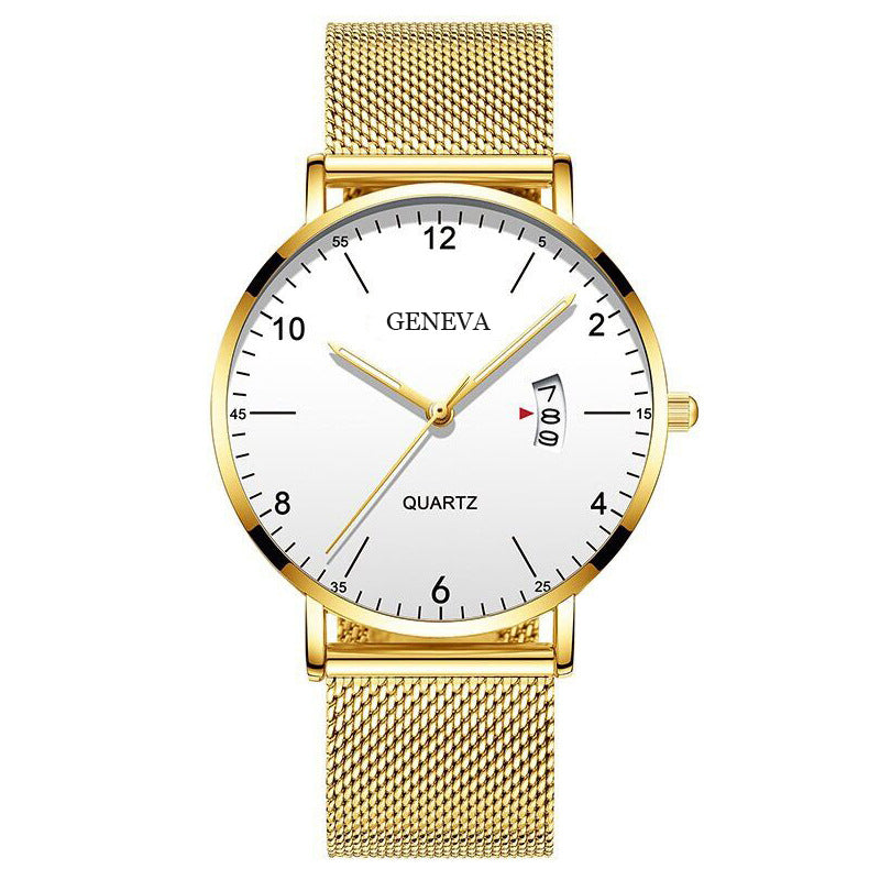 Men's Business Minimalist Quartz Calendar Watch